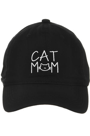 Open image in slideshow, Black Cat Mom Embroidered Cap
