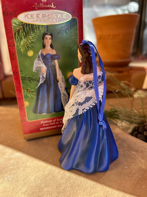 Hallmark Scarlett O’Hara Blue Dress Vintage Keepsake Ornament New in Box
