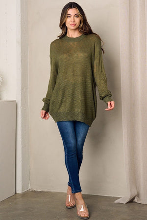 Tunic Lightweight Long Sleeve Sweater