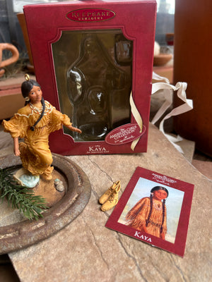 Open image in slideshow, Hallmark Keepsake 2004 American Girl Kaya Ornament New in Box
