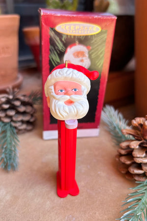 1995 first in the PEZ candy collection this is the Santa Claus dispenser keepsake the label ornament and collectible and vintage 