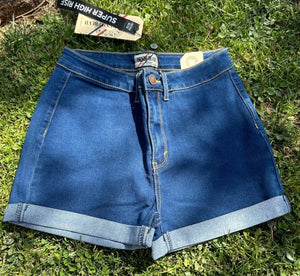Denim High Rise Classic Shorts