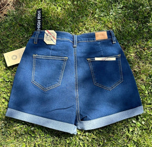 Denim High Rise Classic Shorts