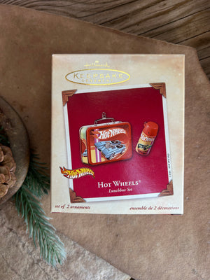 Hallmark Hot Wheels Lunchbox Set Keepsake Ornament New in Box