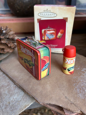 Hallmark Hot Wheels Lunchbox Set Keepsake Ornament New in Box