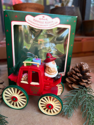 vintage Kringle Coach Hallmark Keepsake Ornament and Collectible 