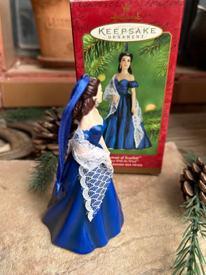 Hallmark Scarlett O’Hara Blue Dress Vintage Keepsake Ornament New in Box