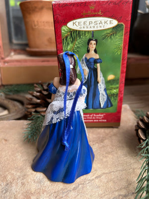 Hallmark Scarlett O’Hara Blue Dress Vintage Keepsake Ornament New in Box