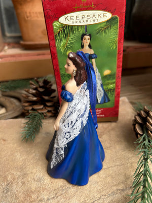 Hallmark Scarlett O’Hara Blue Dress Vintage Keepsake Ornament New in Box