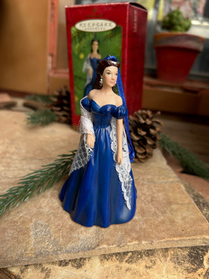 Hallmark Scarlett O’Hara Blue Dress Vintage Keepsake Ornament New in Box
