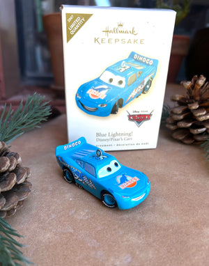 Disney Pixar Car movie Blue Lightening Car adorable Keepsake Ornament 