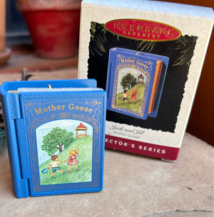 Miniature book  'Mother Goose' JACK AND JILL KEEPSAKE ORNAMENT
