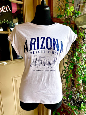 Arizona Desert Vibes Graphic Roll Up Sleeve T-Shirt