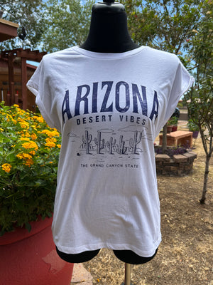 Arizona Desert Vibes Graphic Roll Up Sleeve T-Shirt