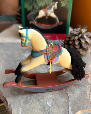 Hallmark Keepsake Rocking Horse # 11 from 1991 Collection. new in box