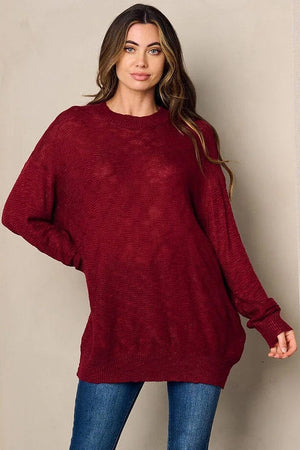 Tunic Lightweight Long Sleeve Sweater