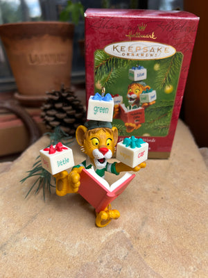 Hallmark Vintage Lionel the Lion Christmas-themed keepsake ornament from 2001 new in box great gift idea!