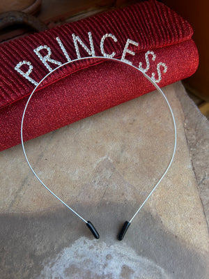 Rhinestone Silvertone Princess Headband