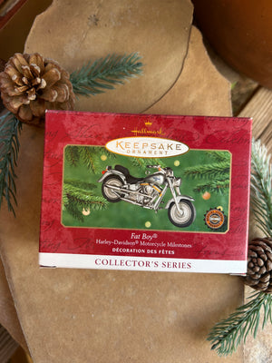 Hallmark Harley Davidson 1990 Fat Boy Keepsake Ornament New in Box