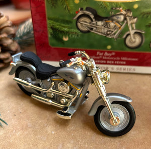 Open image in slideshow, Hallmark Harley Davidson 1990 Fat Boy Keepsake Ornament New in Box
