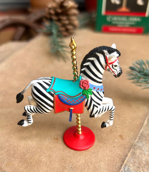 Vintage 1989 Carousel Horse Hallmark Keepsake Ornament new in box 