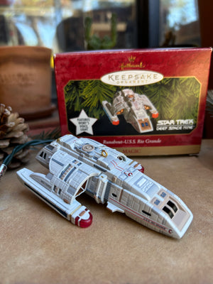Star Trek USS Enterprise Christmas ornament from the 1999 Star Trek Holliday collection