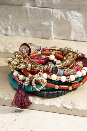 Open image in slideshow, Multi Color-Strand Bohemian Bracelet
