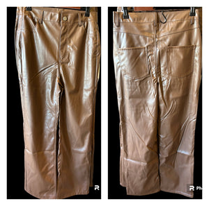 Chocolate Brown Vegan Leather Pants