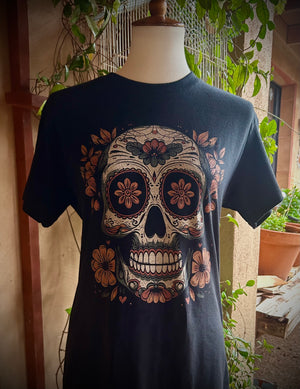 Day of the Dead Skull Design Graphic T-Shirt