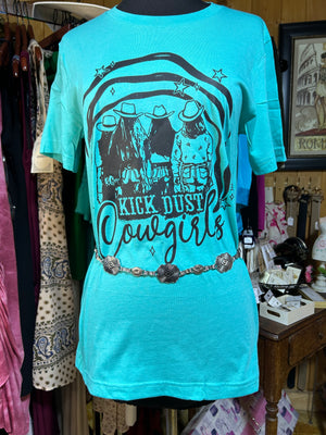 Western T-Shirt Kick Dust Cowgirls’ Turquoise