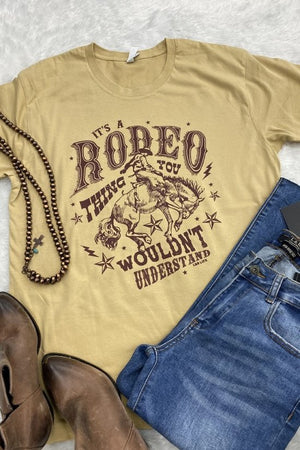 Open image in slideshow, Western Rodeo Mustard Tee Shirts
