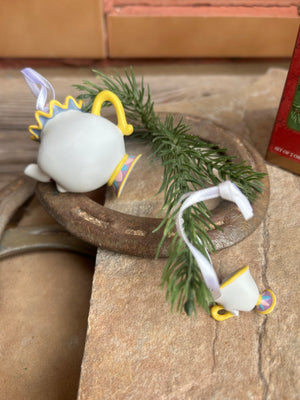 Hallmark Keepsake Disney Mrs. Potts and Chip Ornament Set New in Box
