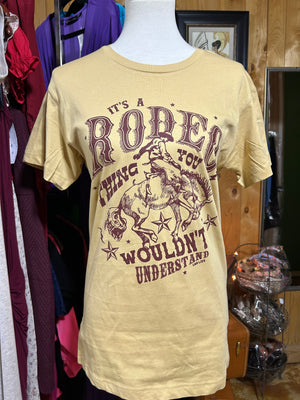 Western Rodeo Mustard Tee Shirts