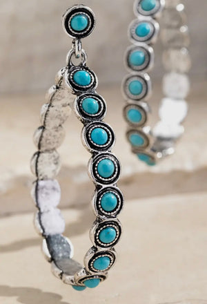 Open image in slideshow, Bohemian Western Semi-Stone Drop Earrings
