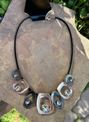 Modern Rhinestone Rope Necklace