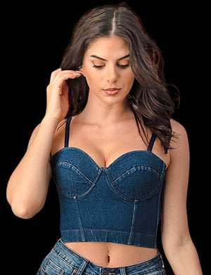 Dark Denim Sexy Crop Top