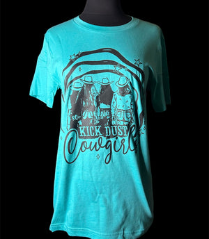 Western T-Shirt Kick Dust Cowgirls’ Turquoise