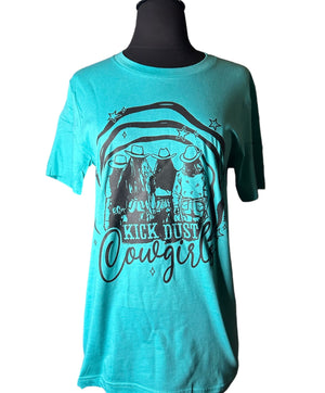 Western T-Shirt Kick Dust Cowgirls’ Turquoise