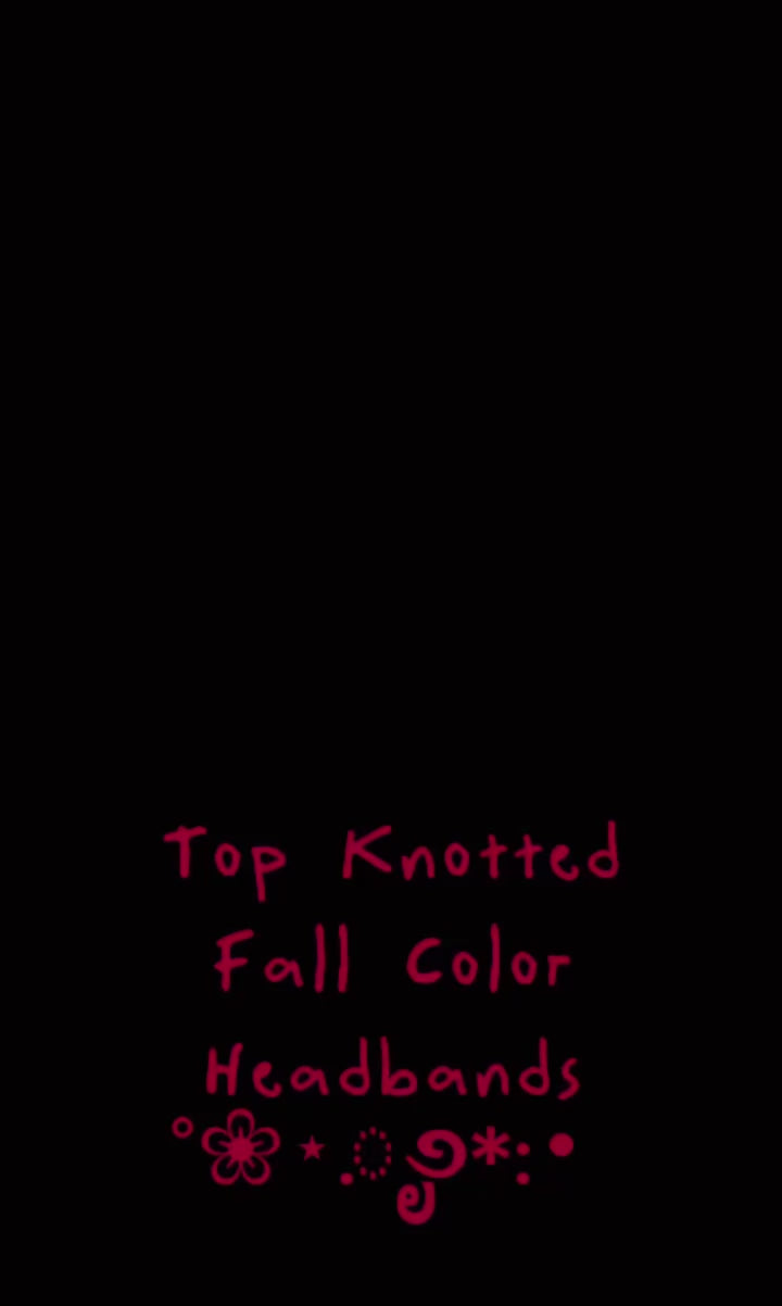 Fall color headbands 