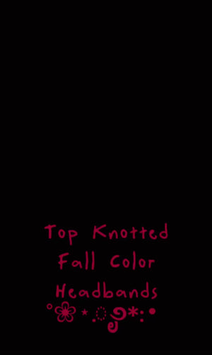 Fall color headbands 