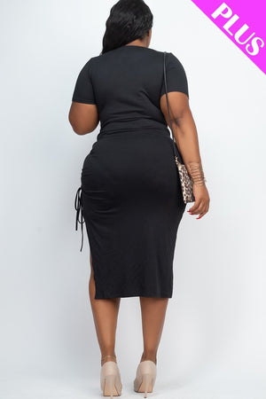 Black Plus Mid Length Dress