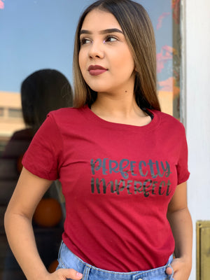 Graphic Message Tee-Perfectly Imperfect