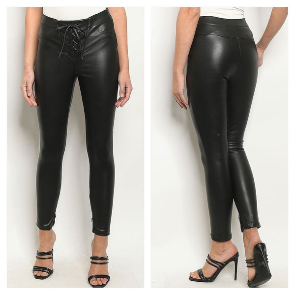 Black Vegan Leather Pants – Son Paises