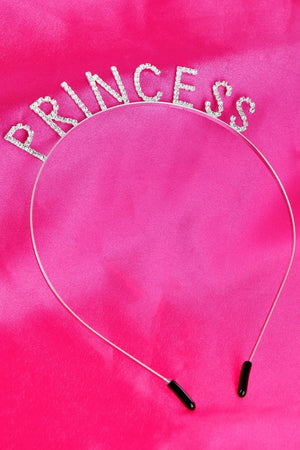 Rhinestone Silvertone Princess Headband