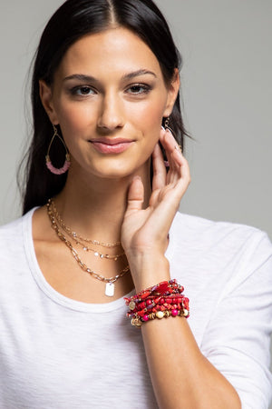 Cayenne Red Multi Strand Bracelet