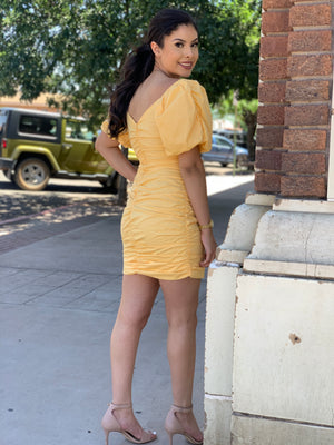 Marigold Yellow Mini Dress