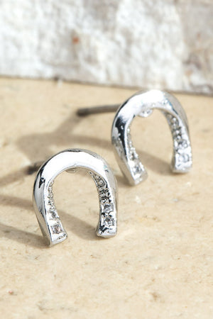 Open image in slideshow, Horseshoe Pave Crystal Studs
