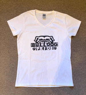Open image in slideshow, Bulldog White Graphic Tee Shirt
