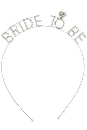 Open image in slideshow, Bride to be Rhinestone Silver tone Headband
