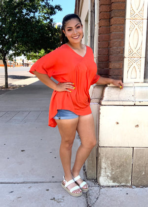 Orange Tunic Top